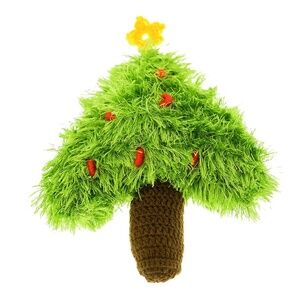 Eyelash Christmas Tree Dog Toy